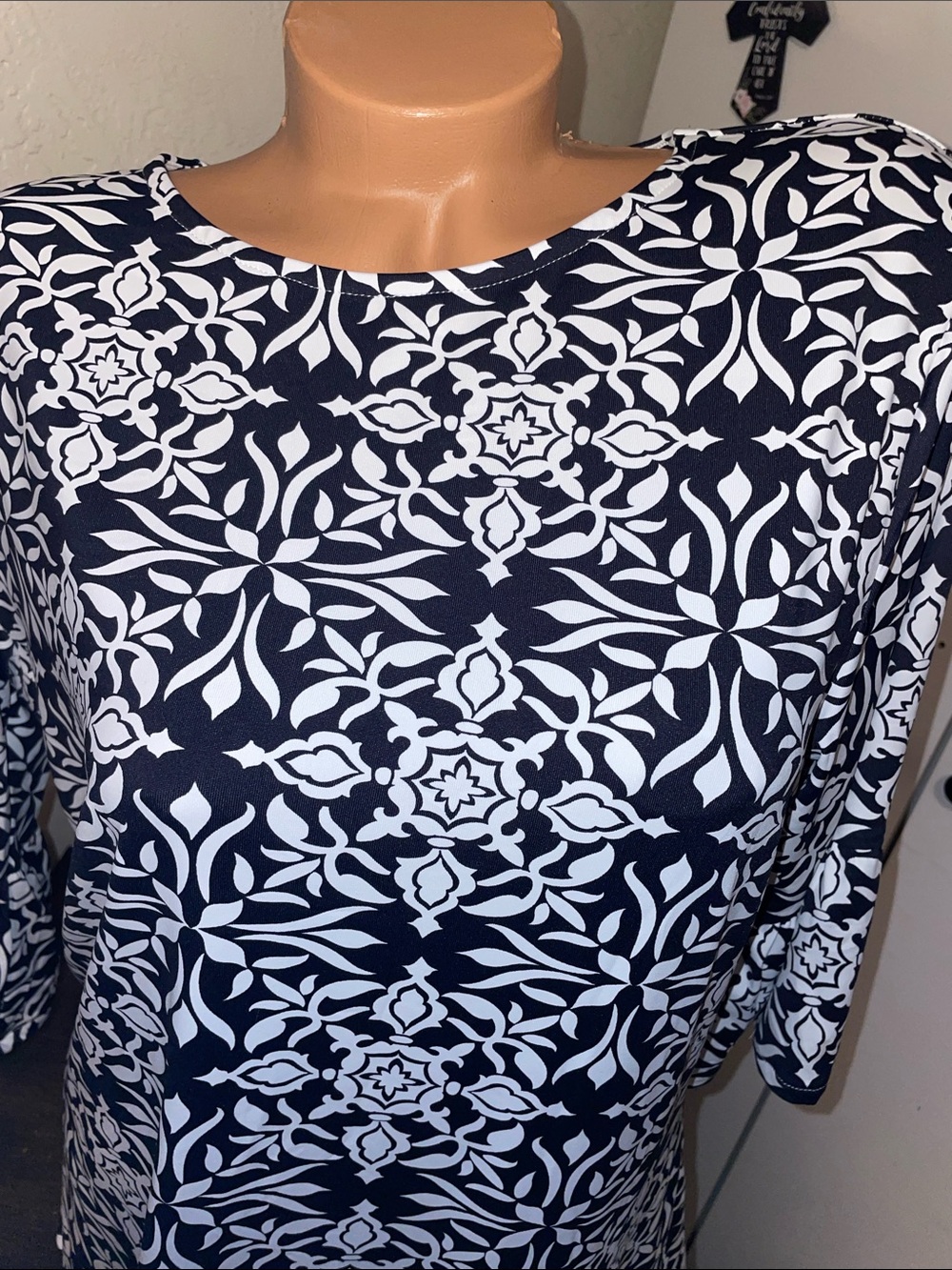 Banana Boat Black & White Floral-Print Midi Dress XXl